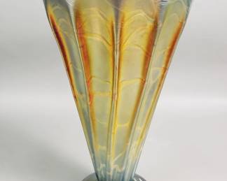 Lot 229  Abelman art glass trumpet vase