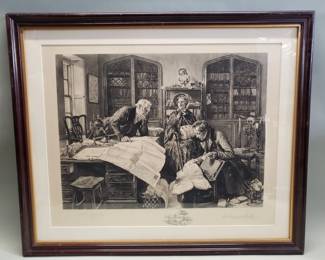 Lot 119  Signed etching Walter Dendly Sadler and James