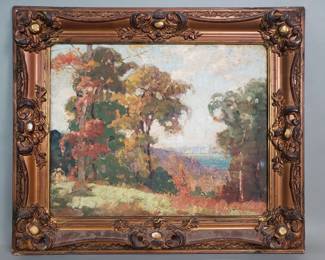 Lot 139  Impressioniststyle oil on canvas landscape