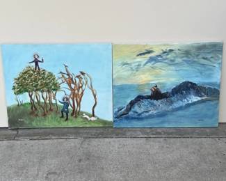 115  Lot 521h  Pair of Helga Schweininger signed oil painting