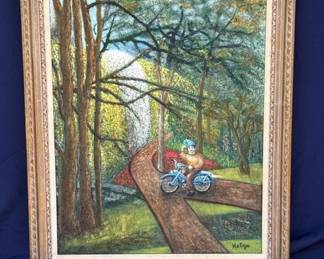 194  Lot 318h  Framed Helga Schweininger signed oil painting