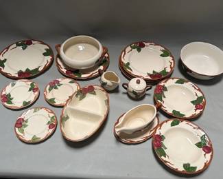 Lot 410  Group of Franciscan plates, bowls, sugar and