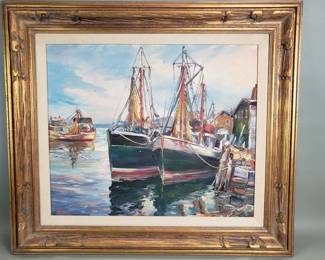 Lot 149  Signed Roger Deering en plein air oil on canvas