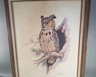 Lot 171  Signed Clark Bronson print under glass with C.O.A