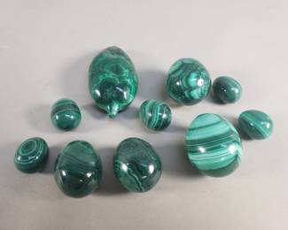 Lot 509  Group of malachite eggs