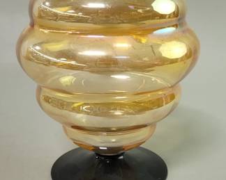Lot 364  Art Deco style iridescent glass vase