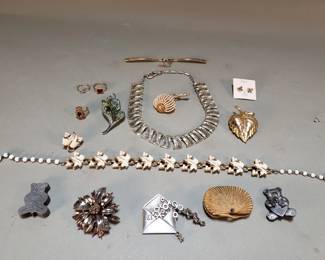 Lot 544  Group of vintage costume jewelry, Coro, Sarah