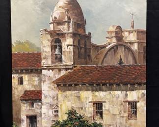 Lot 578h  Signed oil on canvas painting