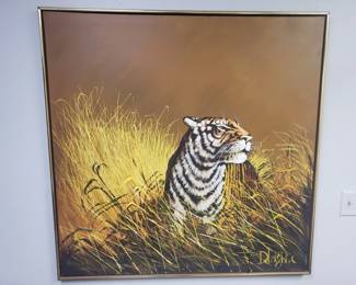 175  Lot 219  Vintage signed Delongprie oil painting on canvas
