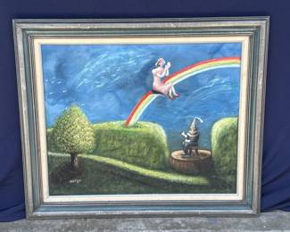 Lot 326h  Framed Helga Schweininger signed oil painting