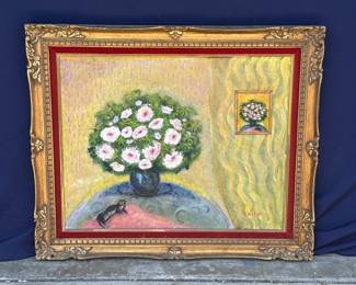190  Lot 314h  Framed Helga Schweininger signed oil painting
