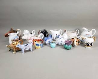 Lot 431  Group of vintage porcelain and ceramic creamers