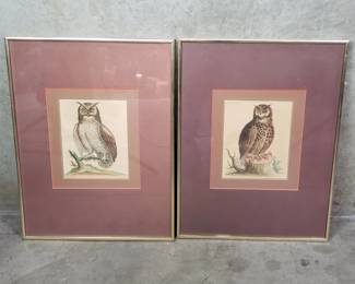 146  Lot 188  Pair of vintage George Edwards hand colored