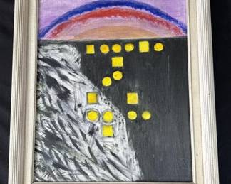 Lot 354h  Framed signed oil painting