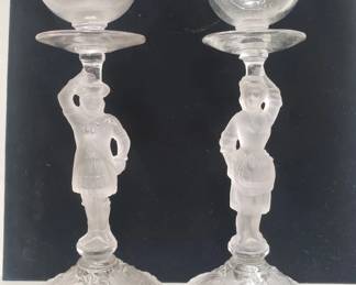 Lot 418  Antique French portieux water bearer lace makers