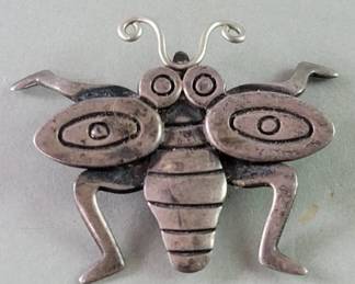 129  Lot 412  Vintage sterling silver Taxco Mexico modernist