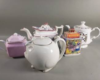 Lot 397  Group of vintage teapots