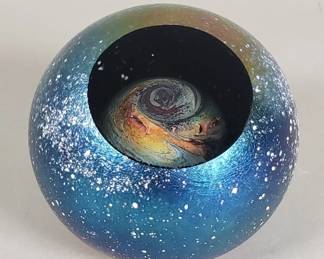 165  Lot 549  Signed Abelman art glass paperweight