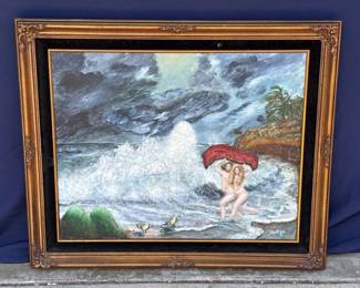196  Lot 320h  Framed Helga Schweininger signed oil painting