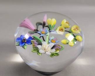 Lot 505  Signed art glass paperweight