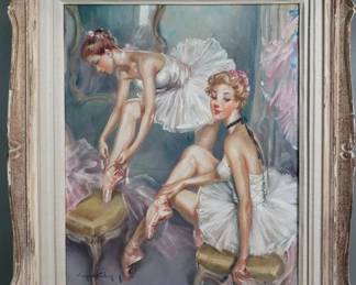 Lot 242  Signed Eugene Leliepvre oil on canvas painting