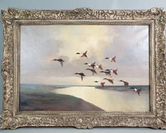 Lot 250  Wilfred Bailey signed oil on canvas painting