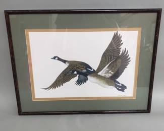 Lot 482  Watercolor of Canadian geese