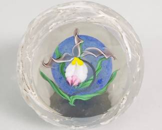 148  Lot 232  Signed Abelman art glass paperweight