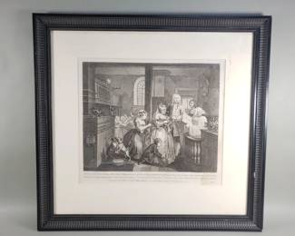 Lot 21  William Hogarth engraving under glass