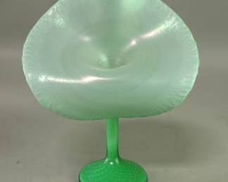 Lot 533  Jack in the Pulpit iridescent art glass vase