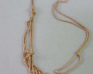 011  Lot 407  14k gold rope chain