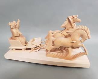 Lot 402  Vintage Russian Bogorodskaya hand carved wood