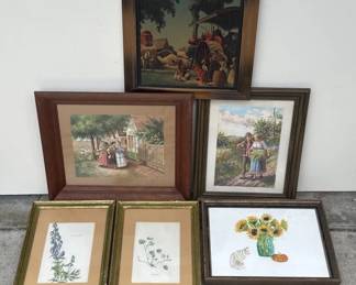 Lot 538h  Lot of 6 framed prints