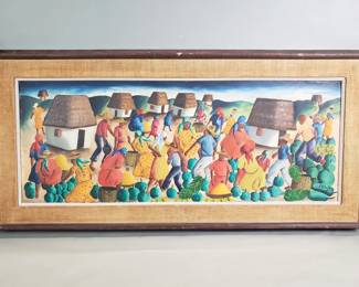 Lot 115  Vintage signed Felix Jean oil on panel painting