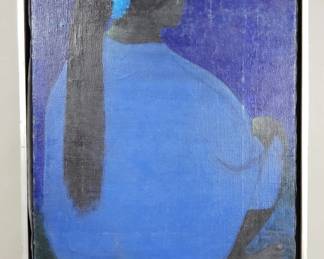 Lot 448  Signed Robert Tyler Lee 1960 framed oil on canvas