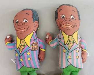 Lot 322  Pair of vintage Flip Wilson and Geraldine plush