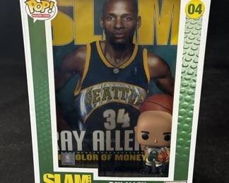 Lot 202h  Slam Magazine Ray Allen Funko Pop