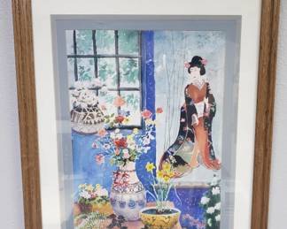 Lot 469  Signed Mister Roberts Asian style watercolor