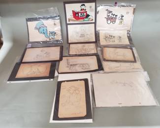 Lot 66  Group of Disney style animation cells in the