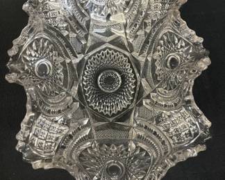 Lot 765h  Vintage pressed glass serving bowl with