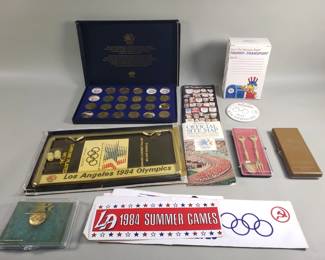 Lot 313  Group of vintage Olympic memorabilia