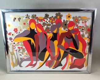 Lot 143  MCMstyle screen print of Tali Weitzs Colorful