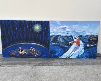 114  Lot 520h  Pair of Helga Schweininger signed oil painting