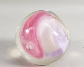 156  Lot 499  Signed Abelman art glass paperweight