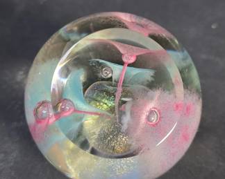 139  Lot 178  Signed Abelman art glass paperweight
