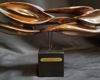Lot 137  Ed Mayrowitz 77 carved wood sculpture on m