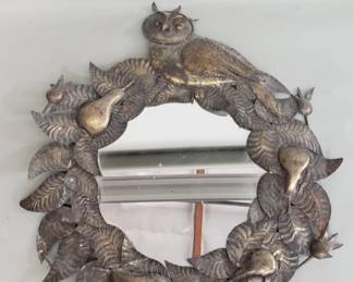 Lot 330  Vintage metal mirror decoration