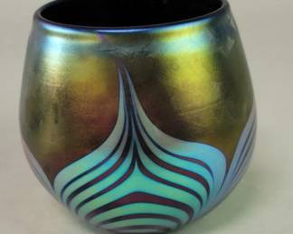 048  Lot 529  Signed Abelman hand blown studio art glass