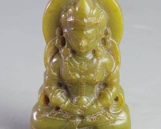 123  Lot 288  Carved jade Buddha figure