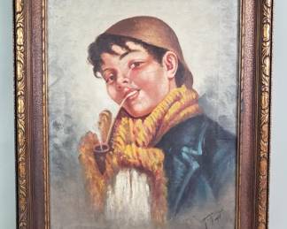 Lot 371  Antonio Greppi signed oil on canvas portrait